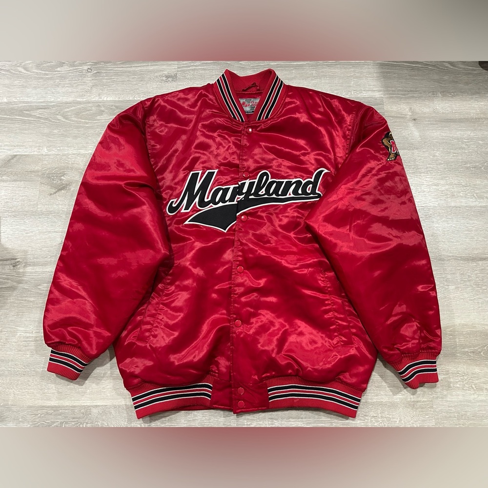 I272 Team Pride University of Maryland Terrapins Varsity Jacket Mens XL *FLAWS